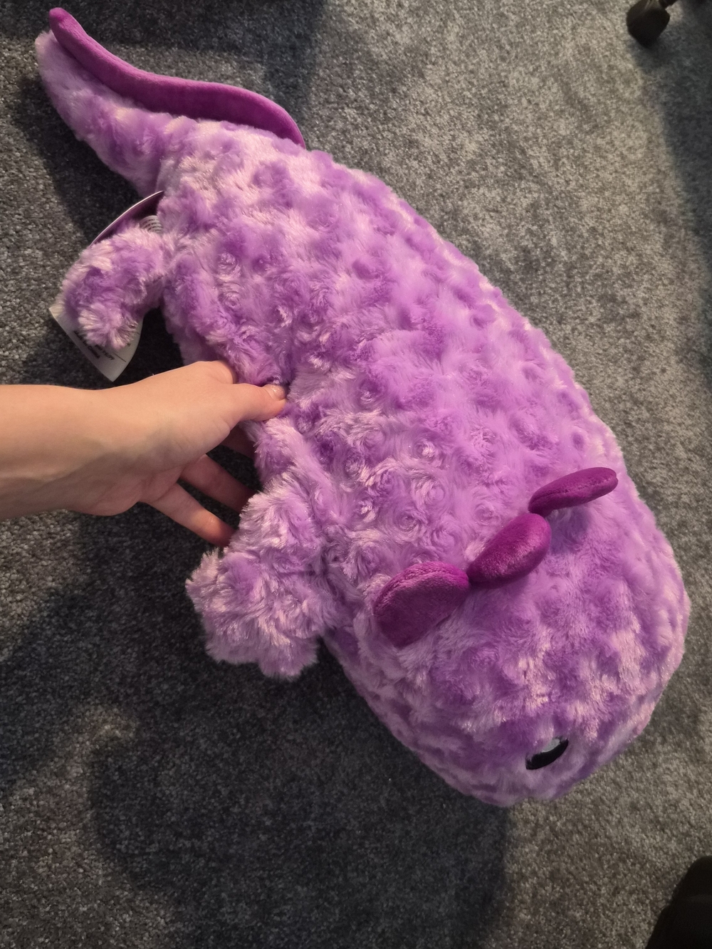 Plush Purple Axolotl Animal Toy Curly Oopa Looper